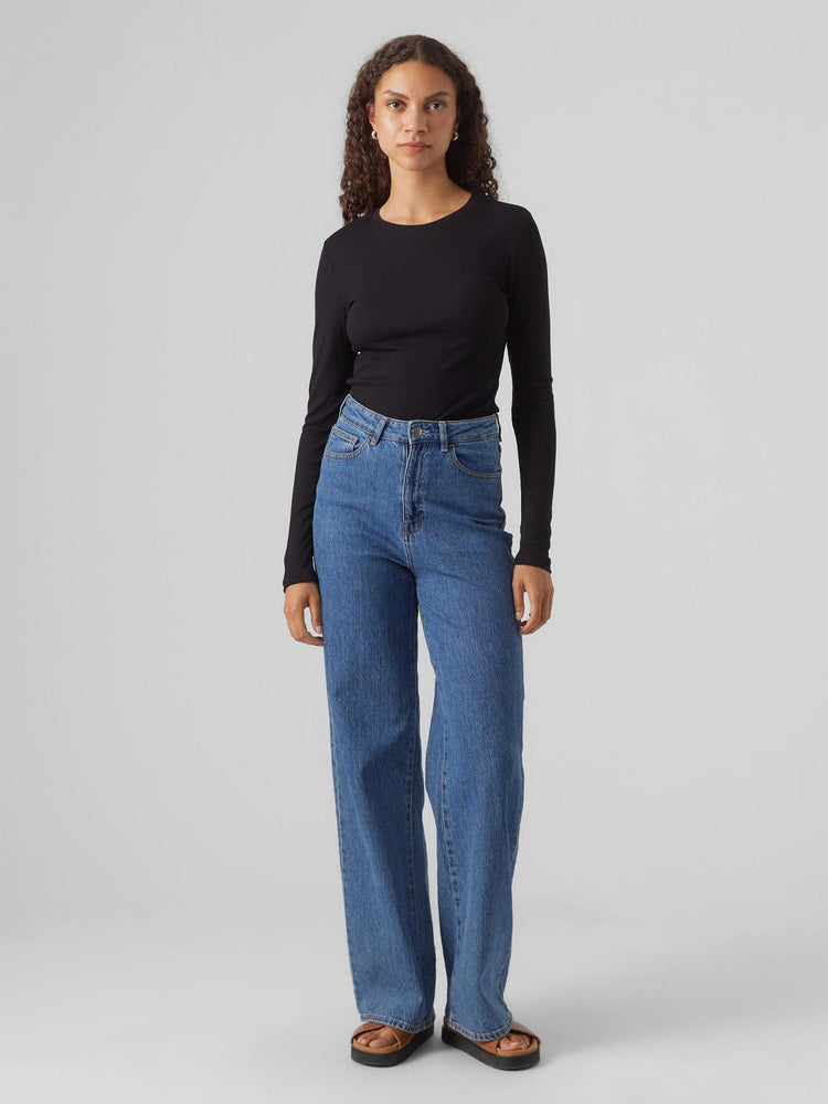 Γυναικεία μπλούζα ριπ VMROMA LS SLIM TOP JRS NOOS 10293830 | 10293830
