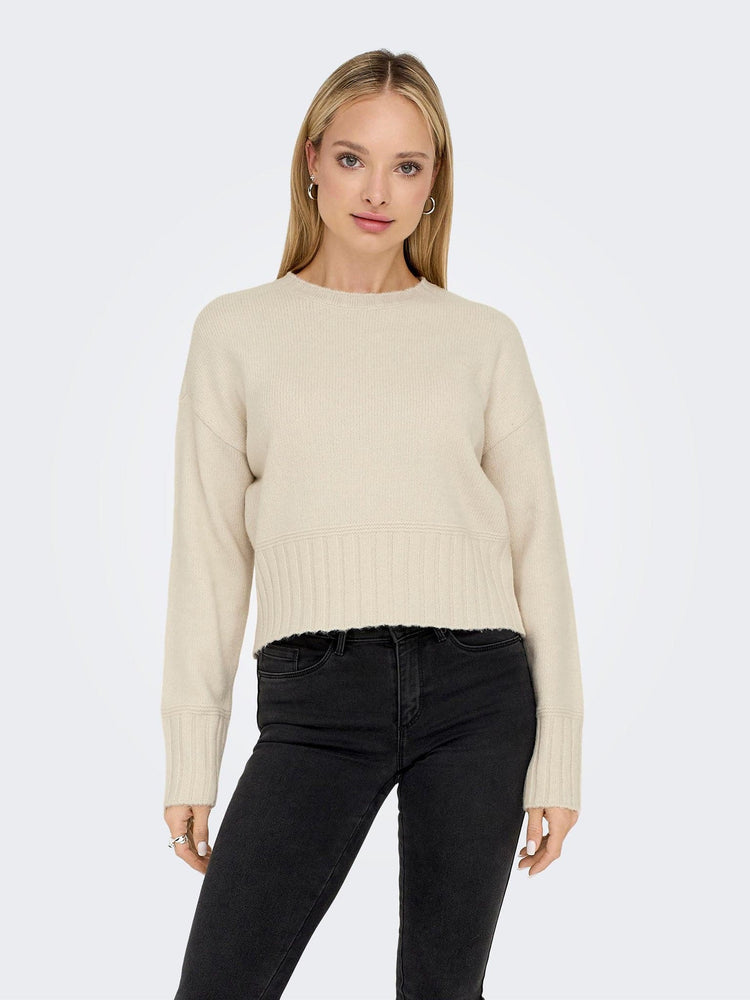 Γυναικεία μπλούζα πλεκτή ONLALLIE LIFE LS ONECK KNT 15294484 | 15294484