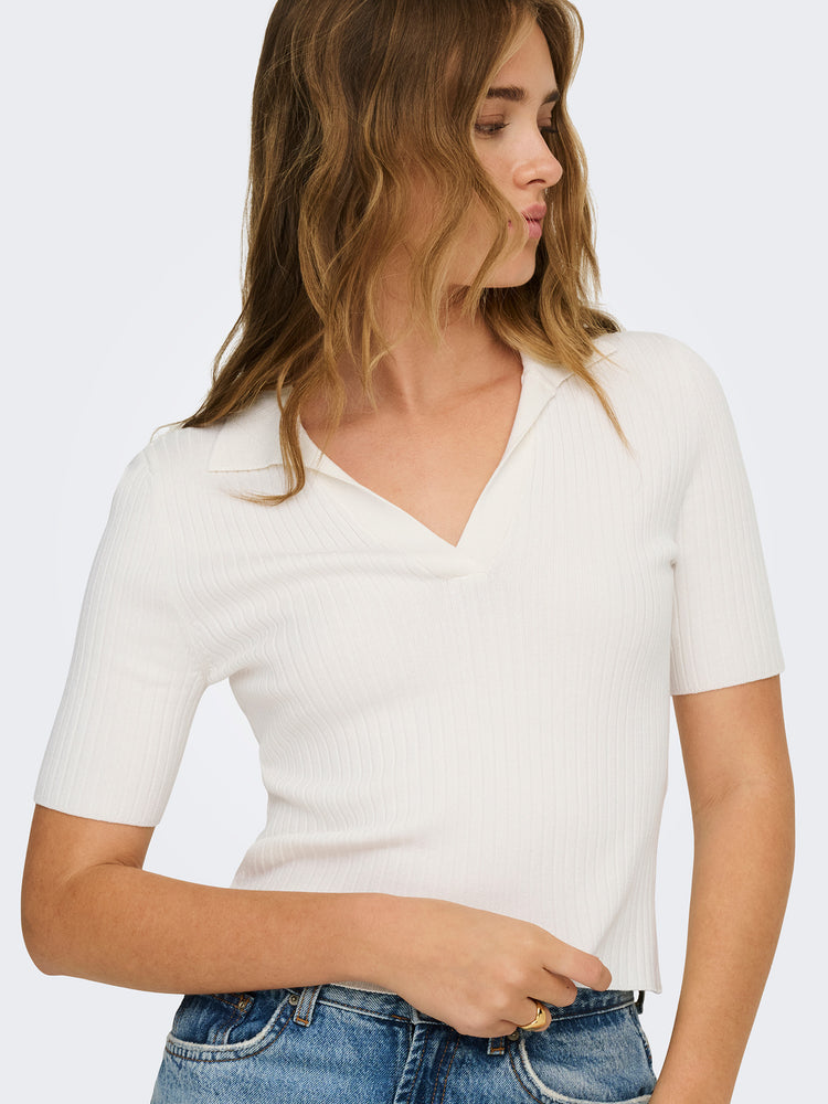 Γυναικεία μπλούζα πλεκτή ONLKAYA SS POLO SOLID OS NCA KNT 15382182 | 15382182
