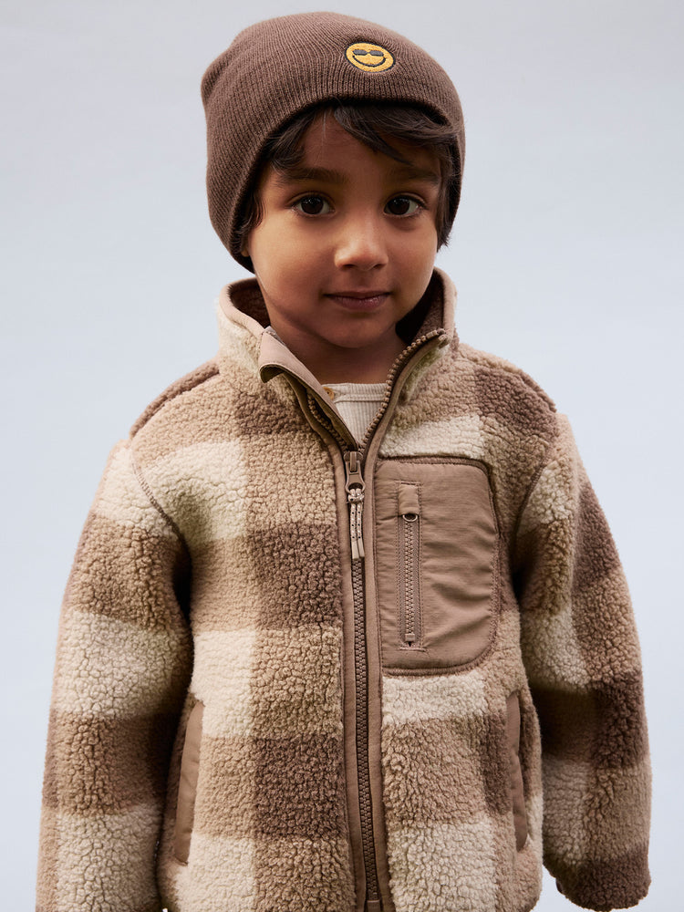 Παιδικό τζάκετ καρό NMMMONICO SHERPA JACKET CHECK 13250736 | 13250736