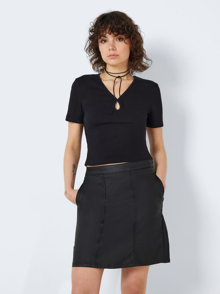 Γυναικεία μπλούζα NMMAYA S/S O-NECK CUTOUT TOP NOOS 27024165 | 27024165