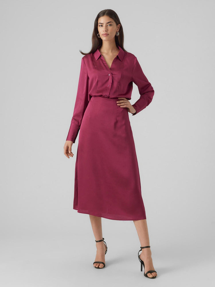 Γυναικεία φούστα σατέν VMTAM TONJA HW 7/8 SKIRT WVN 10298904 | 10298904