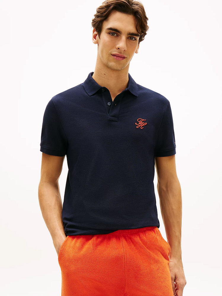 Ανδρικό polo TH SCRIPT REG POLO MW0MW43046DW5 | MW0MW43046DW5