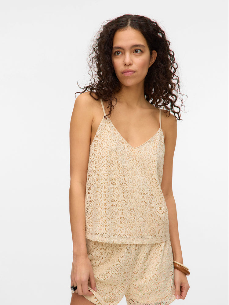 Γυναικείο top με κέντημα VMMAYA V-NECK SINGLET TOP JRS 10325031 | 10325031