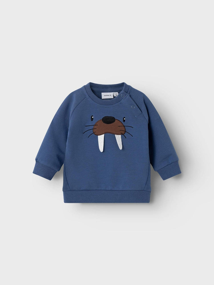 Βρεφική μπλούζα φούτερ NBMSOLAR LS SWEAT BRU 13223301 | 13223301