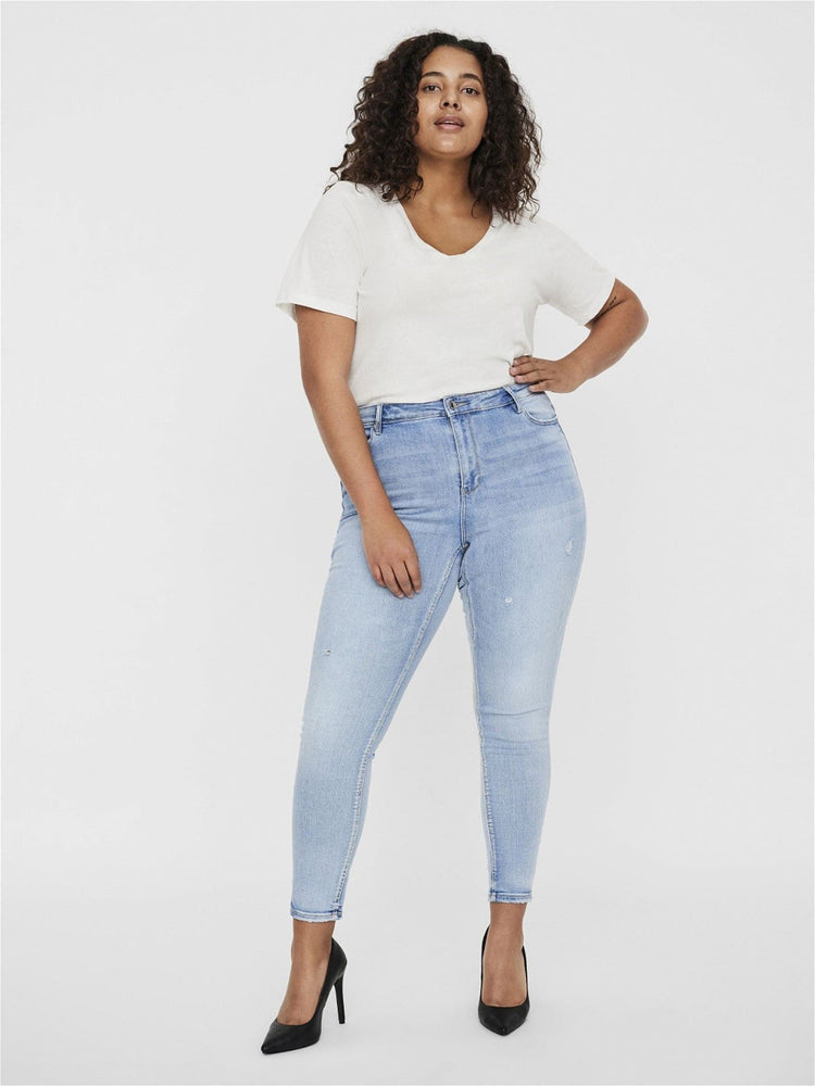 Γυναικείο παντελόνι τζιν VMPHIA HR SKINNY J GU3162 CURVE NOOS 10285011 | 10285011