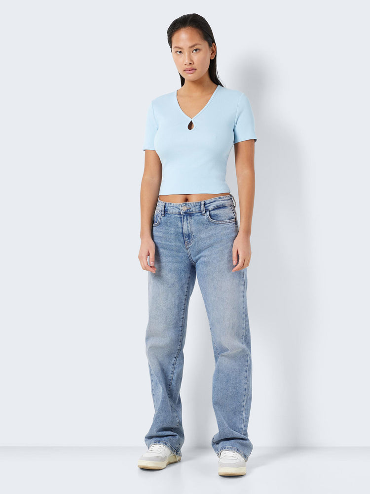 Γυναικεία μπλούζα NMMAYA S/S O-NECK CUTOUT TOP NOOS 27024165 | 27024165