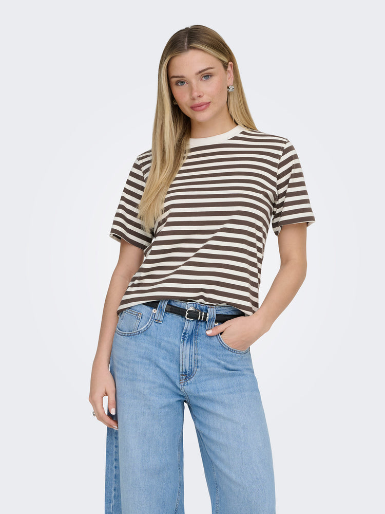 Γυναικείο t-shirt ριγέ ONLLIVINA S/S STRIPE TEE JRS NOOS 15272227 | 15272227