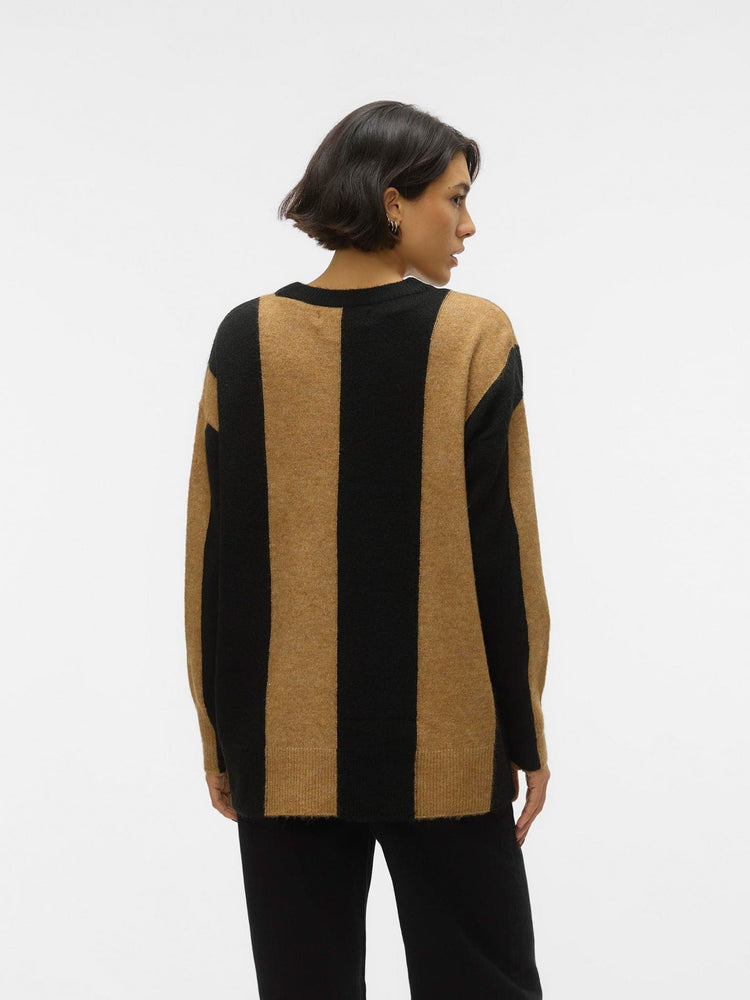 Γυναικεία μπλούζα πλεκτή VMFILUCASTRIPE LS LONG O-NCK PULL.GA LCS 10309913 | 10309913