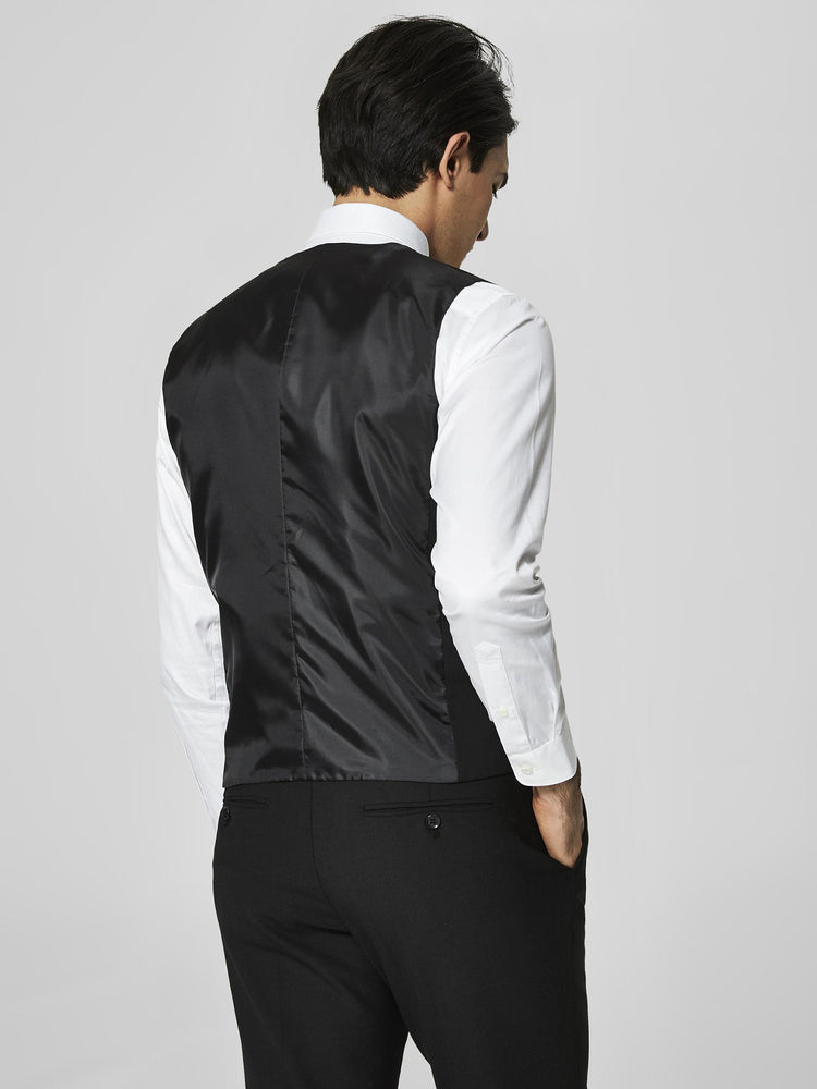 Ανδρικό γιλέκο αμπιγιέ SLHSLIM-MYLOLOGAN BLACK WAISTCOAT B NOOS 16052660 | 16052660