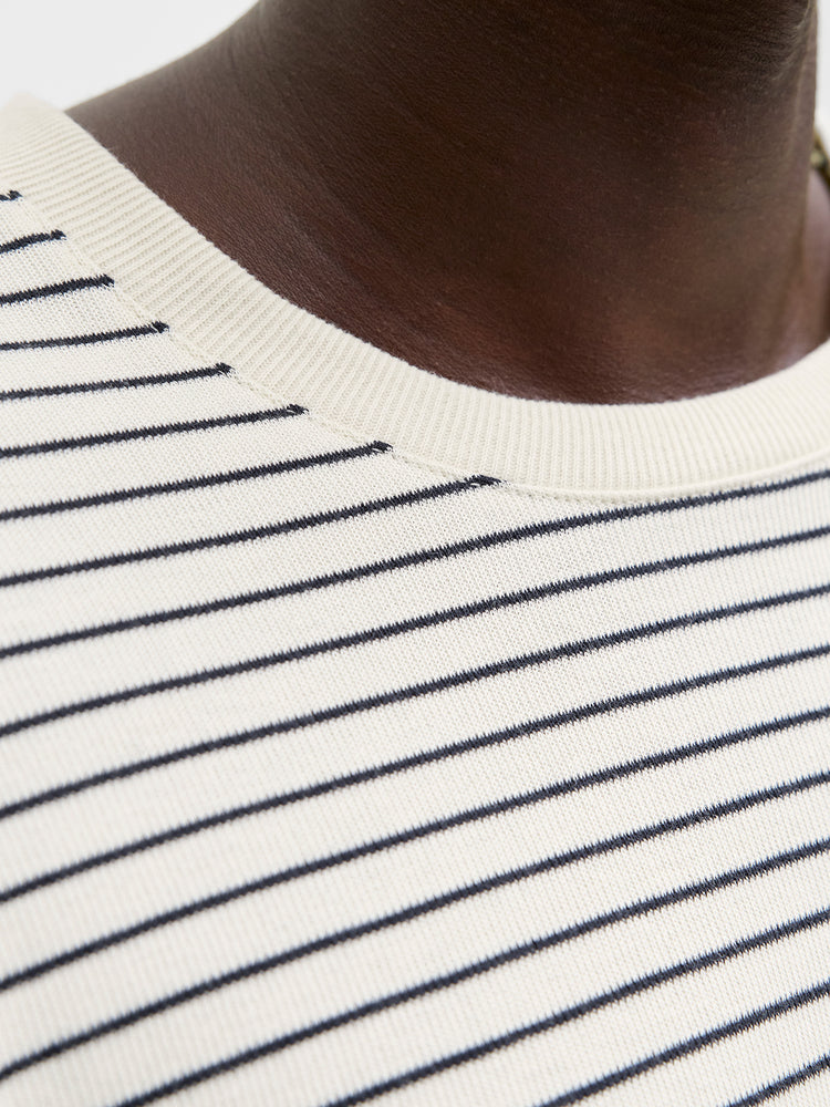 Ανδρικό t-shirt ριγέ JJEDOVER STRIPED TEE SS CREW NECK 12288015 | 12288015