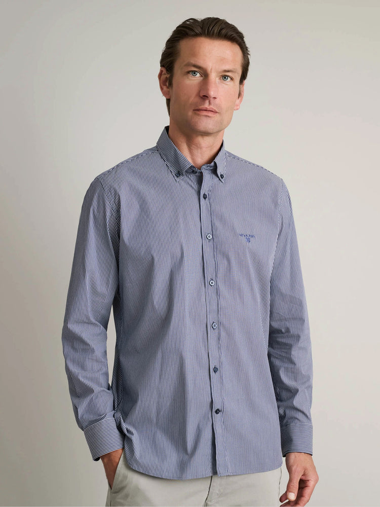 Ανδρικό πουκάμισο dark blue/white 24NG.CA260/1B | 24NG.CA260/1B