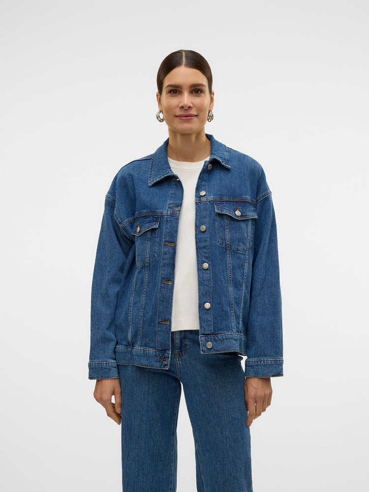 Γυναικείο τζάκετ τζιν medium blue VMTESSA LS OVERSIZE DENIM JACKET GA NOOS 10329868 | 10329868