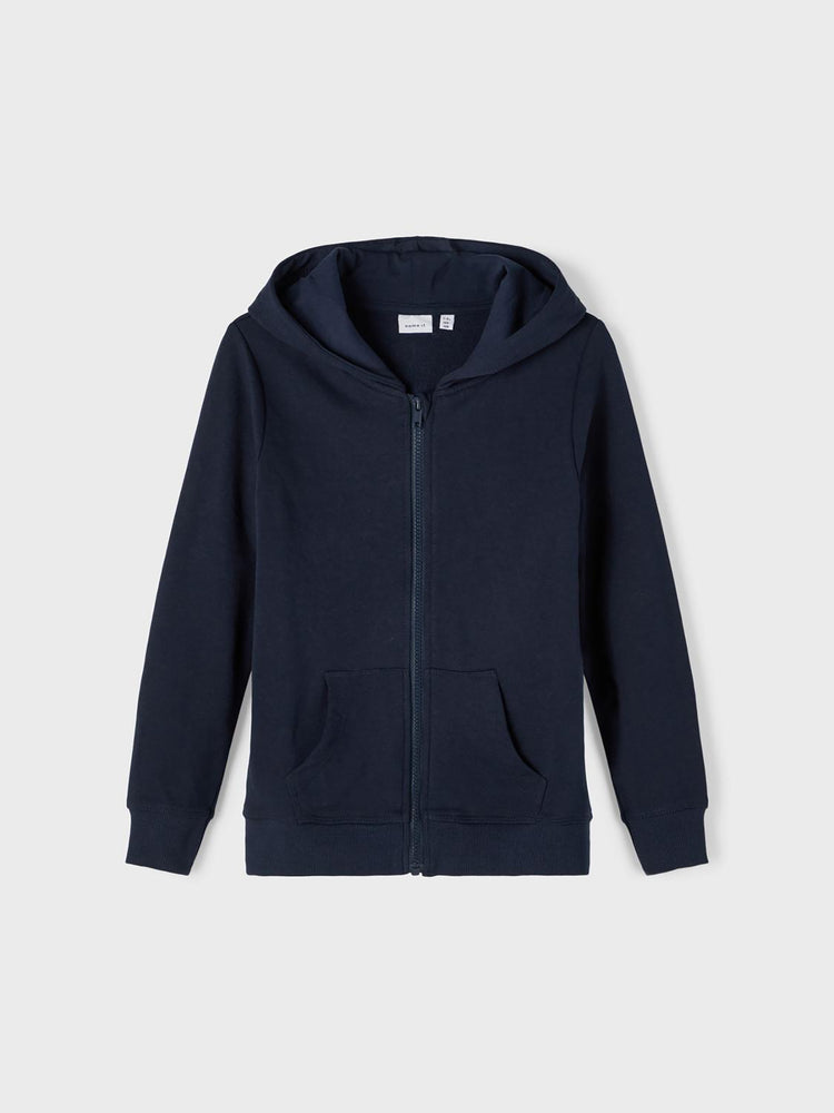 Εφηβική ζακέτα φούτερ με επένδυση NKMNESWEAT CARD W HOOD BRU NOOS 13224921 | 13224921