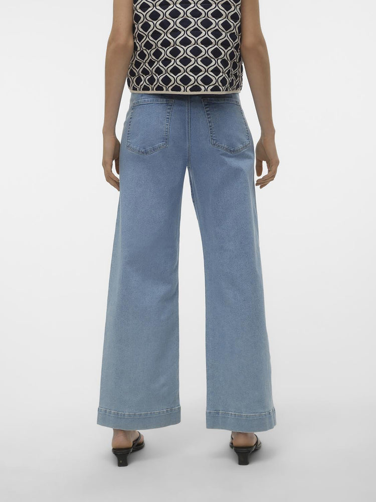 Γυναικείο παντελόνι τζιν VMKAYLA HR WIDE BUTTON JEANS VI3444 10307451 | 10307451