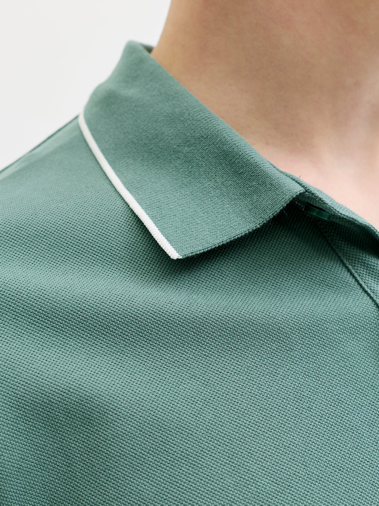 Ανδρικό polo με ρίγα στο γιακά JPRBLAWESTON SS POLO 12297755 | 12297755