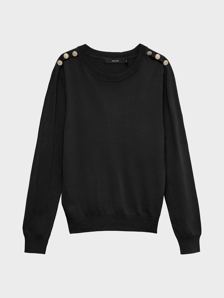 Γυναικεία μπλούζα πλεκτή VMDORY LS O-NECK BUTTON PULLOVER 10347124 | 10347124
