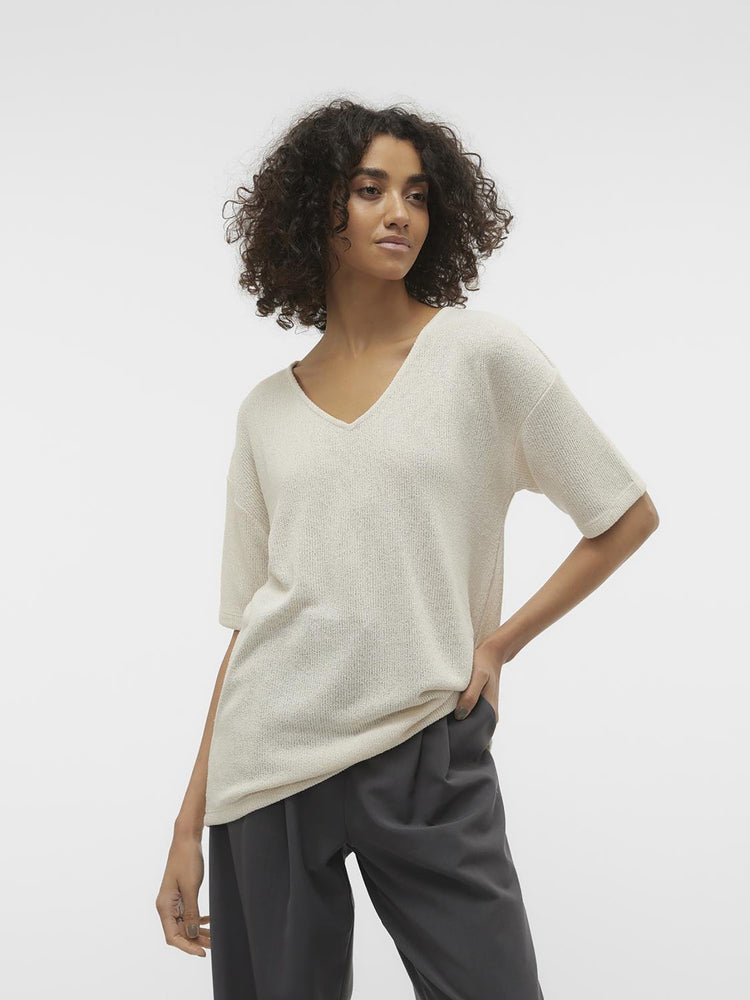 Γυναικεία μπλούζα πλεκτή VMEDDIE 2/4 V-NECK PULLOVER 10309836 | 10309836