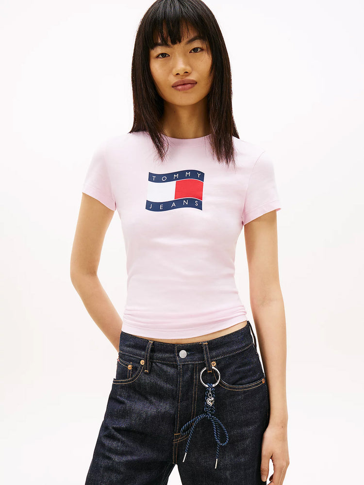 Γυναικείο t-shirt TJW SLIM WAVY FLAG TEE EXT DW0DW22781TN9 | DW0DW22781TN9
