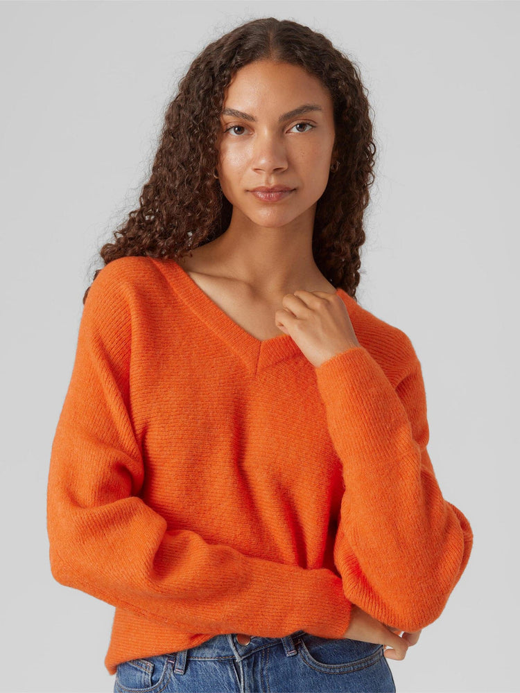 Γυναικεία μπλούζα VMEMERALD LEFILE LS V-NECK PULL. LOW 10291032 | 10291032