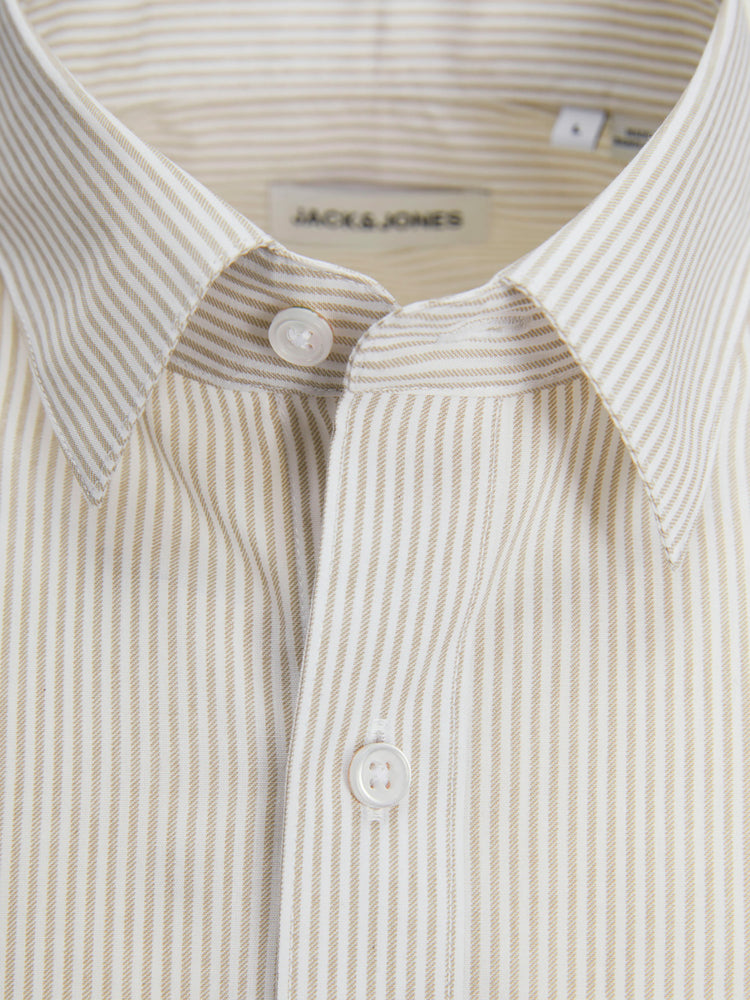 Ανδρικό πουκάμισο ριγέ JJJOE PRINT SHIRT LS SS24 12254540 | 12254540
