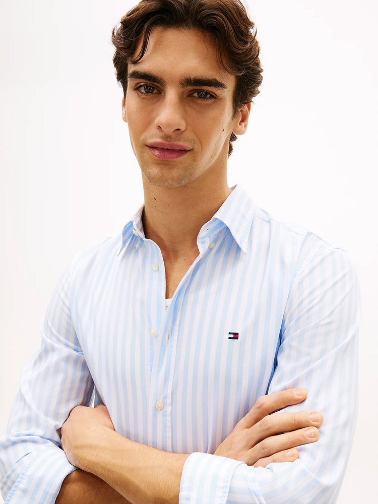 Ανδρικό πουκάμισο ριγέ FLEX POPLIN CLASSIC STP RF SHIRT MW0MW424400A4 | MW0MW424400A4