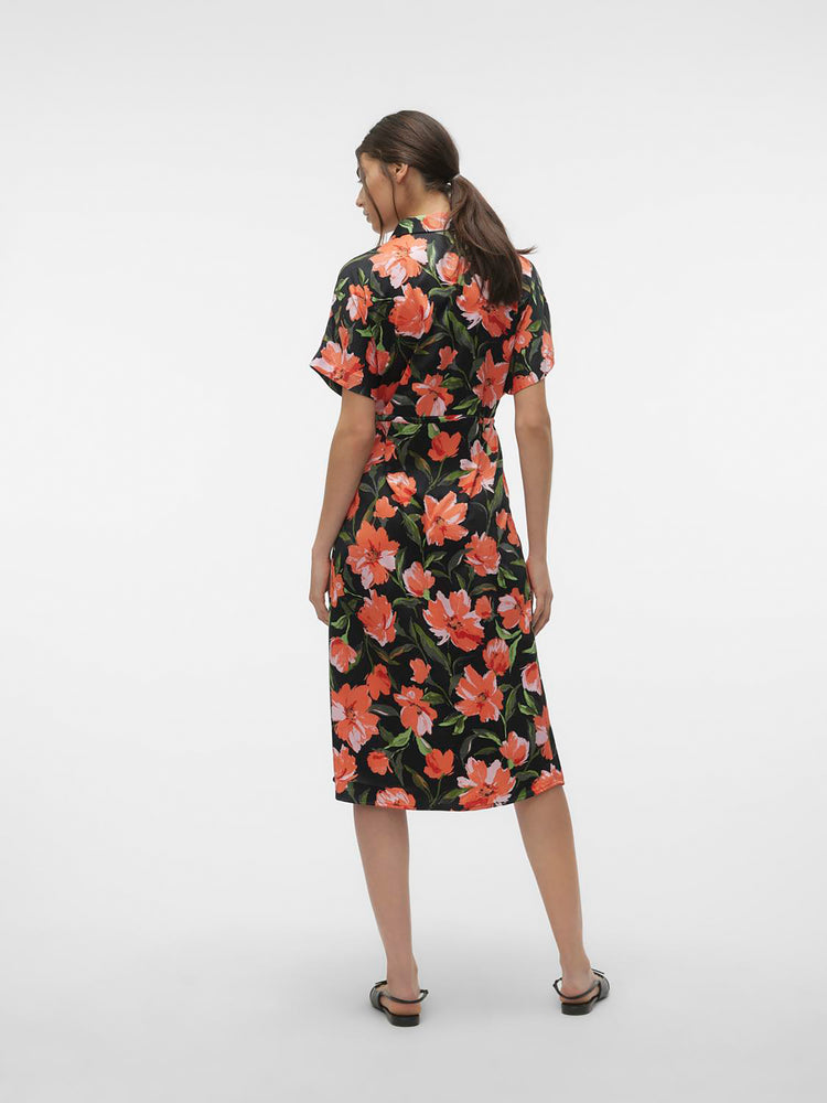 Γυναικείο φόρεμα VMLILLIAN REMI SS CALF WIDE DRESS WVN 10311048 | 10311048