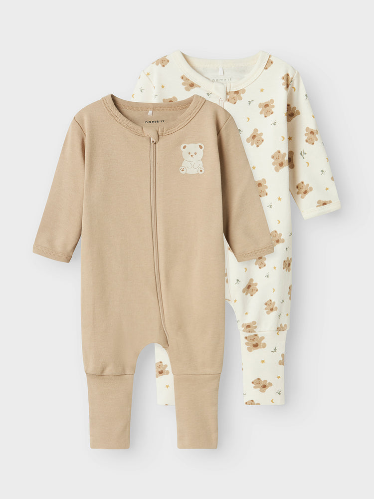 Βρεφικά φορμάκια σετ 2 τεμ NBNNIGHTSUIT 2P ZIP FF JET BEAR NOOS 13241730 | 13241730