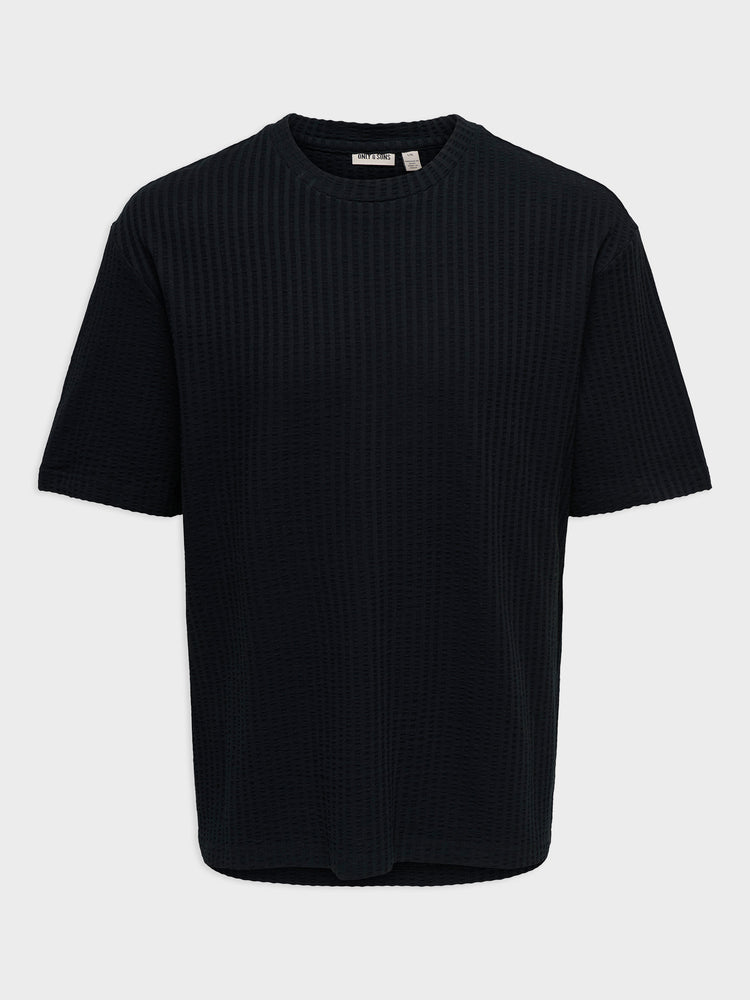 Ανδρικό t-shirt ONSAUSTIN BOXY SS SEERSUCKER TEE 22038188 | 22038188