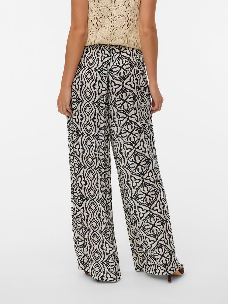 Γυναικεία παντελόνα εμπριμέ birch camille VMMENNY HW WIDE PANTS WVN 10282478 | 10282478