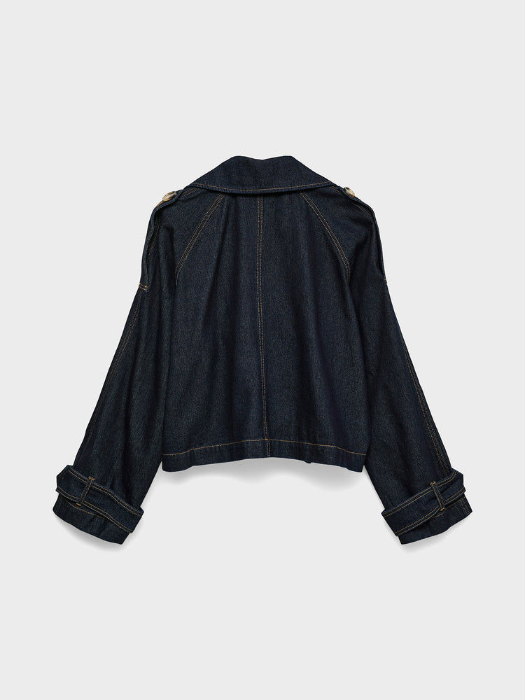 Γυναικείο τζάκετ τζιν VMLELOU LS SHORT TRENCHCOAT MIX NOOS 10345736 | 10345736