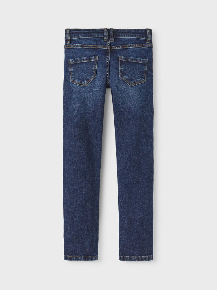 Εφηβικό παντελόνι τζιν σκούρο NKFSALLI SLIM JEANS 1014-TE FT 13214429  | 13214429