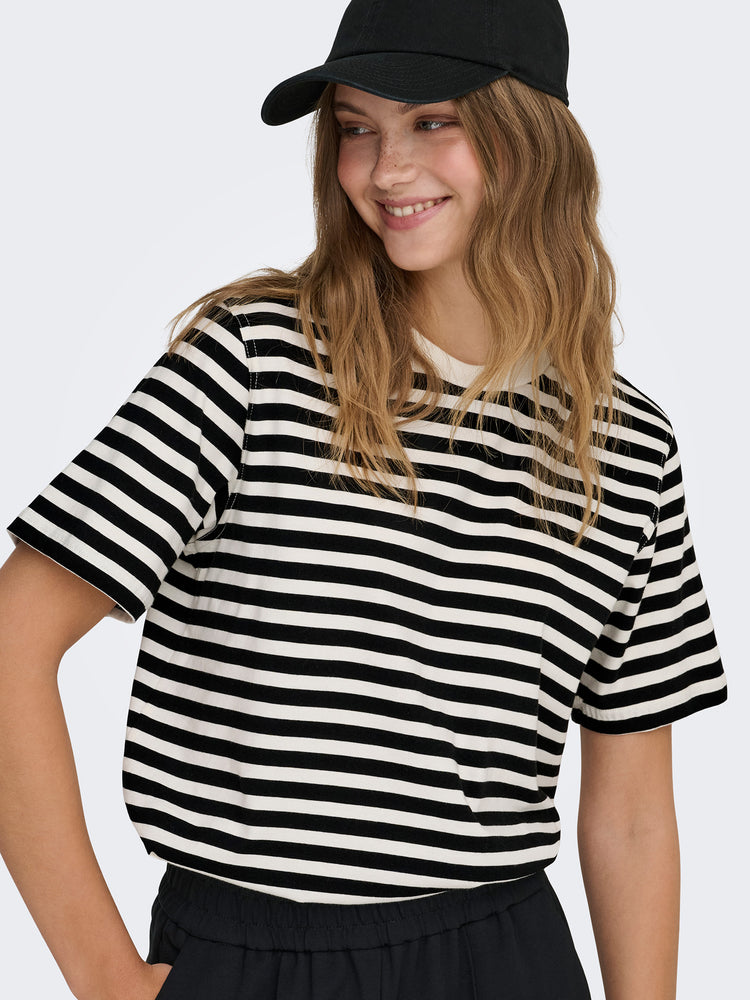 Γυναικείο t-shirt ριγέ ONLLIVINA S/S STRIPE TEE JRS NOOS 15272227 | 15272227