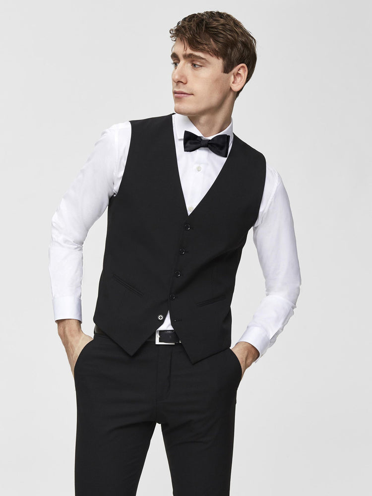 Ανδρικό γιλέκο αμπιγιέ SLHSLIM-MYLOLOGAN BLACK WAISTCOAT B NOOS 16052660 | 16052660