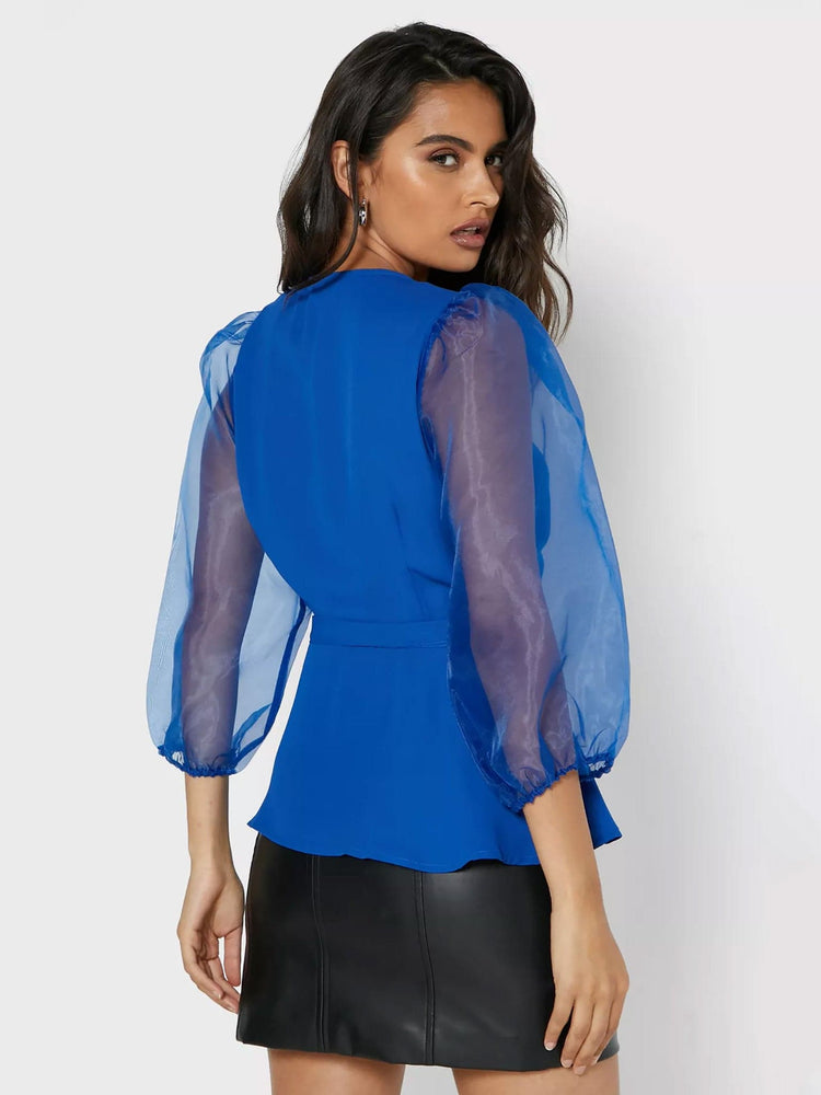 Γυναικεία μπλούζα poof μανίκια VMMARIA 3/4 WRAP BLOUSE VMA 10235750 | 10235750