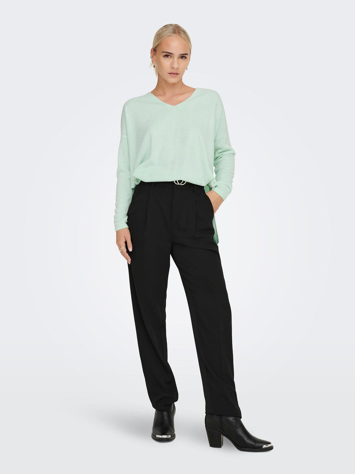 Γυναικεία μπλούζα ONLAMALIA LS V-NECK CC KNT 15219642 | 15219642