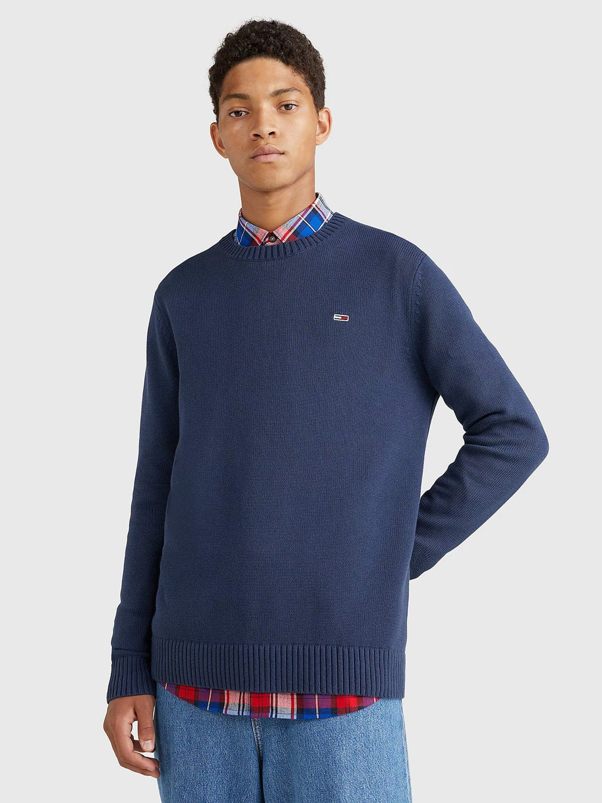 Ανδρική μπλούζα πλεκτή TJM ESSENTIAL CREW NECK SWEATER DM0DM11856C87  | DM0DM11856C87