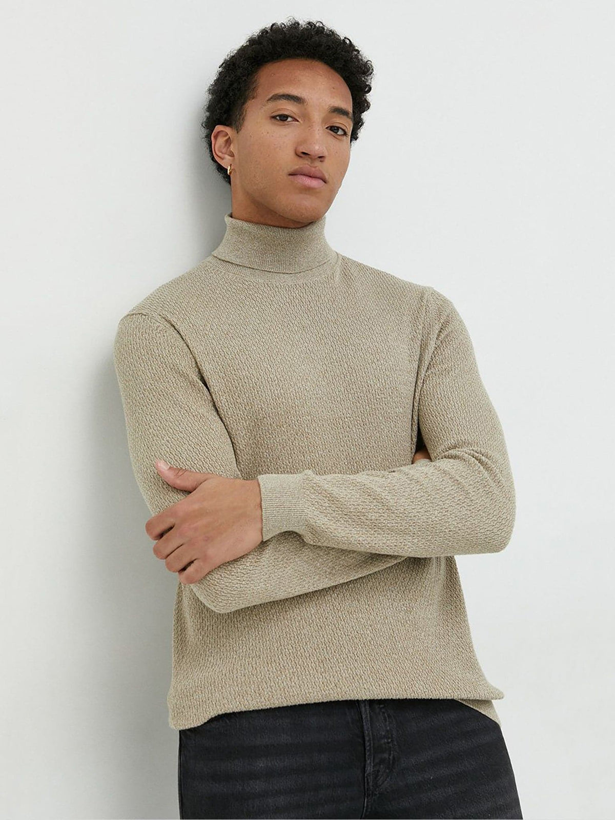 Ανδρική μπλούζα πλεκτή JPRBLADALLAS KNIT ROLL NECK 12222047 | 12222047