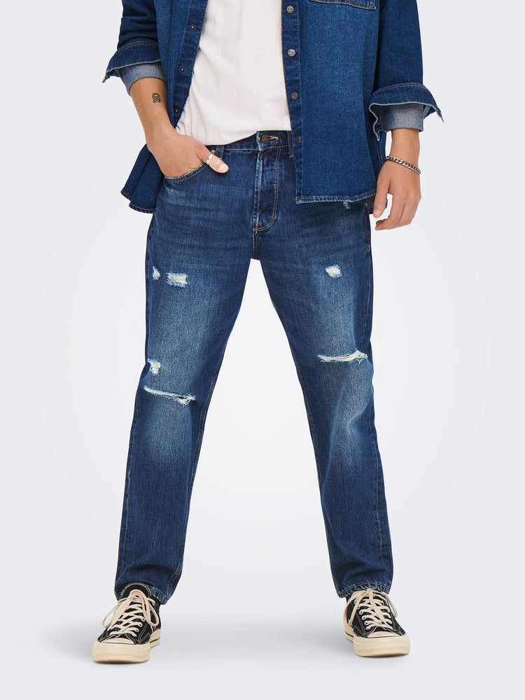 Ανδρικό παντελόνι τζιν ONSAVI BEAM D. BLUE 2959 JEANS 22022959 | 22022959