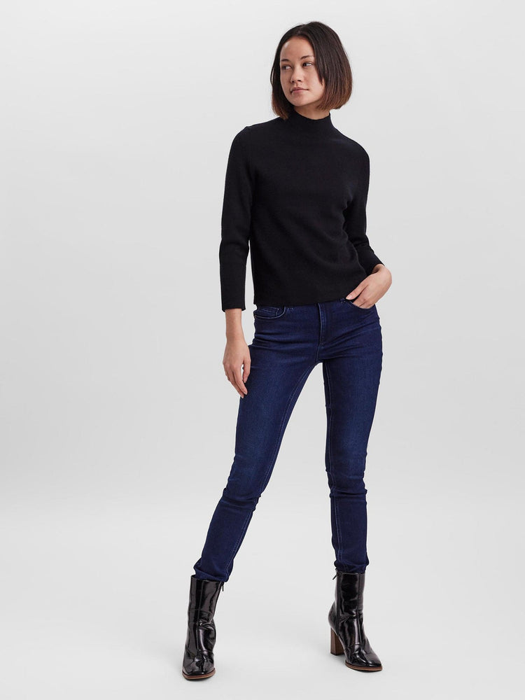 Γυναικεία μπλούζα ημιζιβάγκο VMGOLD NEEDLE 3/4 FUNNELNECK BLOUSE 10257153 | 10257153
