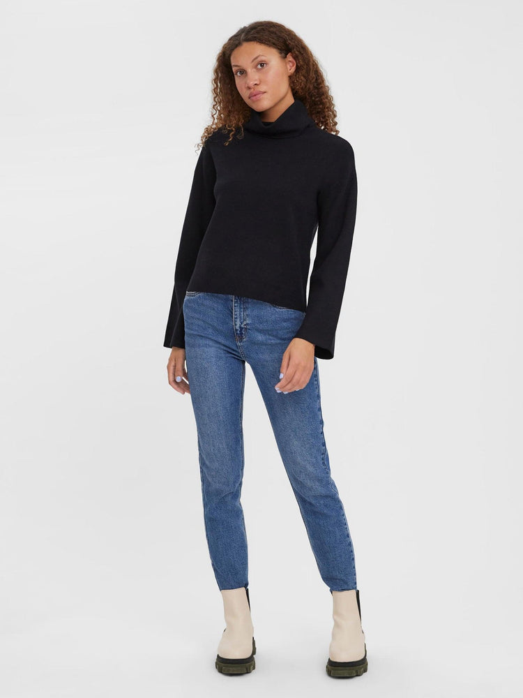Γυναικεία μπλούζα ζιβάγκο VMGOLD NEEDLE WIDE LS ROLLNECK BLOUSE 10271181 | 10271181