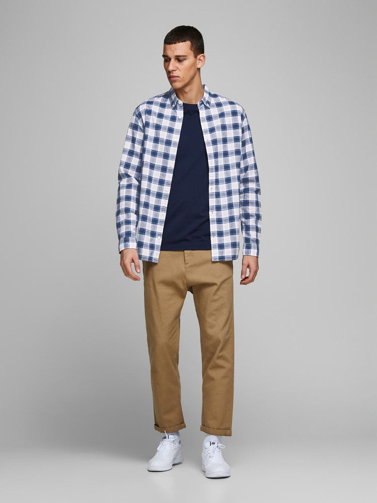 Ανδρικό πουκάμισο slim fit JJESUMMER MIX SHIRT L/S S20 12166378 | 12166378