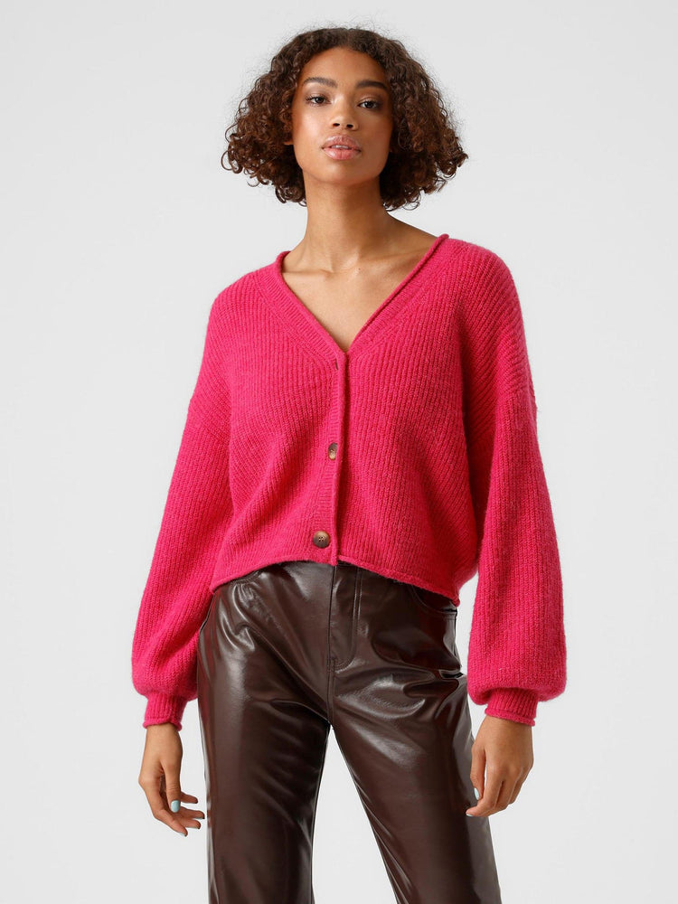 Γυναικεία ζακέτα πλεκτή VMYVONNE LS V-NECK ROLLEDGE CARDI 10273457 | 10273457