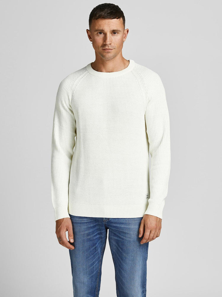 Ανδρική μπλούζα πλεκτή JJPANNEL KNIT CREW NECK PRE 12220815 | 12220815