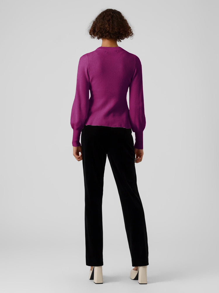 Γυναικεία μπλούζα πλεκτή VMHOLLY LS O-NECK PEPLUM BLOUSE 10268921 | 10268921