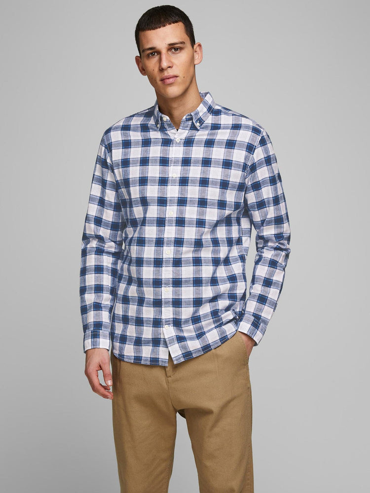 Ανδρικό πουκάμισο slim fit JJESUMMER MIX SHIRT L/S S20 12166378 | 12166378