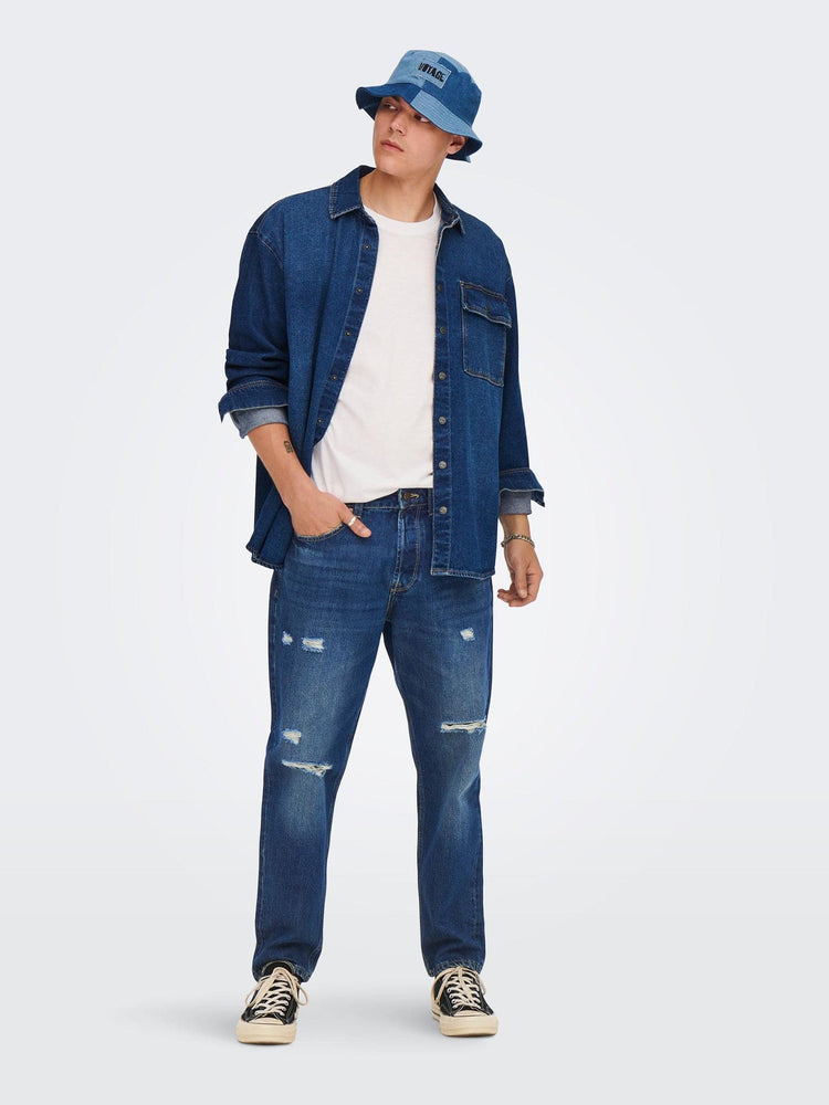 Ανδρικό παντελόνι τζιν ONSAVI BEAM D. BLUE 2959 JEANS 22022959 | 22022959